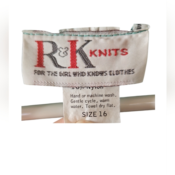 Vintage R&K Knits Teal Open Knit Sweater Top Size 16 Boho - Picture 2 of 6